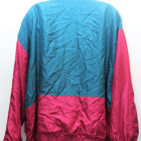 90's Vintage "AB SPORT" Silk Patterned Jacket - Picture 5 of 5